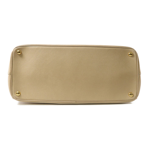 PRADA GHW Handbag BN1802 Saffiano Leather Light Brown