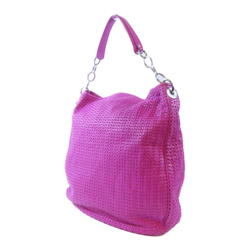 Christian Dior CD SHW Shoulder Handbag Calfskin Leather Pink