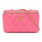 CHANEL Quilted CC GHW Chain Shoulder Bag Calfskin Leather Pink v3