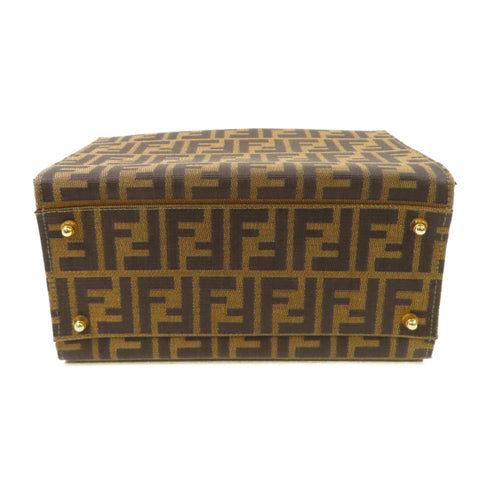 FENDI GHW Zukka Afor Vintage Handbag Shoulder Bag 0914548.2382 Canvas Brown