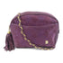 BALLY GHW Chain Shoulder Bag Suede Leather Purple