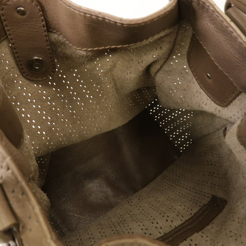 Chloe SHW Shoulder Bag Calfskin Leather Greige