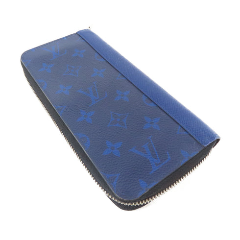 LOUIS VUITTON LV SHW Long Round Wallet Taiga Blue