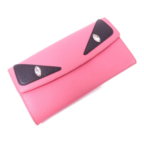 FENDI SHW Long Wallet Calfskin Leather Pink