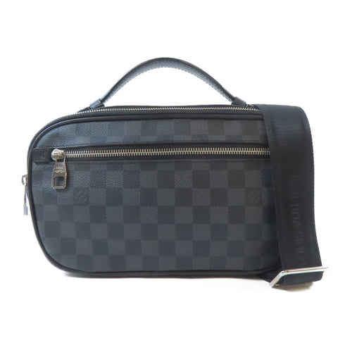 LOUIS VUITTON LV SHW Ambler Waist Bag N41289 Damier Graphite Black