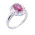 FINE JEWELRY 1.39ct Ruby 0.916ct Diamond Ring PT900 Platinum US#6.75