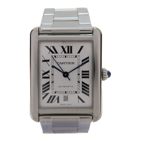 CARTIER Tank Solo Automatic Watch W5200028 Stainless Steel White