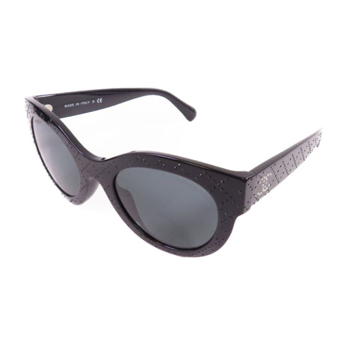 CHANEL CC Sunglasses 5420-B-A PVC Rhinestones Black