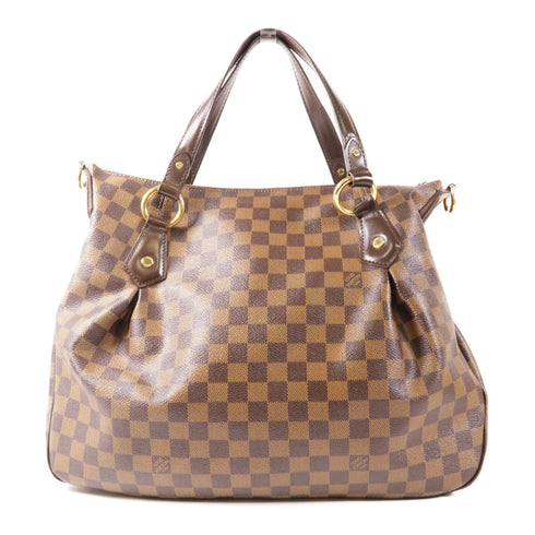LOUIS VUITTON LV GHW Evora MM 2 Way Shoulder Handbag N41131 Damier Brown