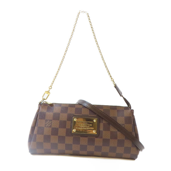 LOUIS VUITTON LV GHW Eva 2 Way Shoulder Handbag N55213 Damier Brown