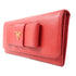 PRADA GHW Long Wallet 1M1132 Calfskin Leather Red