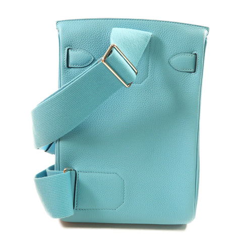 HERMES PHW Hac A Dos PM Rucksack Bag Togo Leather Noir Bleu Du Nord