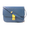 CELINE GHW Classic Box Shoulder Bag Calfskin Leather Blue