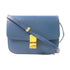 CELINE GHW Classic Box Shoulder Bag Calfskin Leather Blue