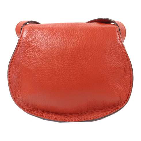 Chloe GHW Shoulder Bag Calfskin Leather Red