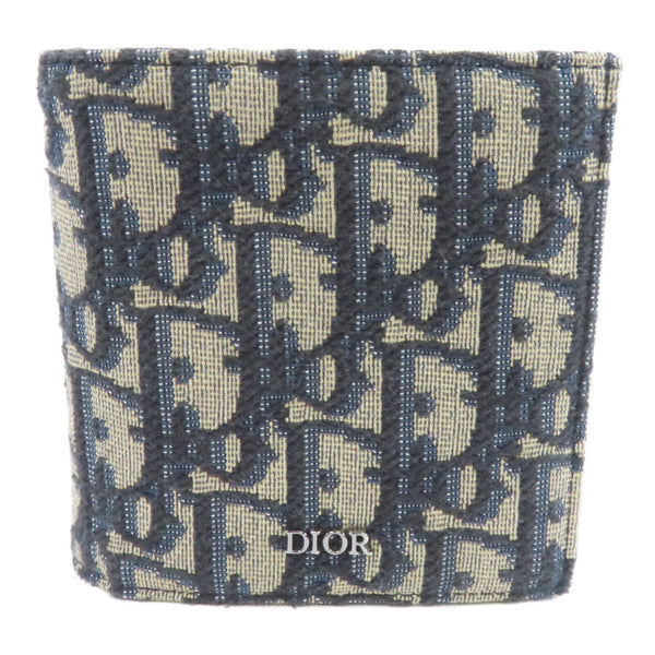 Christian Dior CD Wallet Canvas Navy