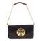Tory Burch GHW Reva Clutch Chain Shoulder Bag Calfskin Leather Black