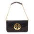 Tory Burch GHW Reva Clutch Chain Shoulder Bag Calfskin Leather Black