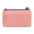 CHANEL Quilted CC SHW Boy 25 Chain Shoulder Bag A67086 Leather Pink