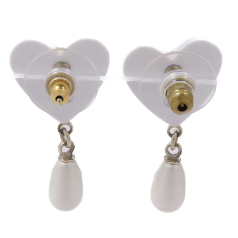 CHANEL CC Earrings PVC/Metal White