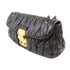 Miu Miu GHW Shoulder Bag Calfskin Leather Black