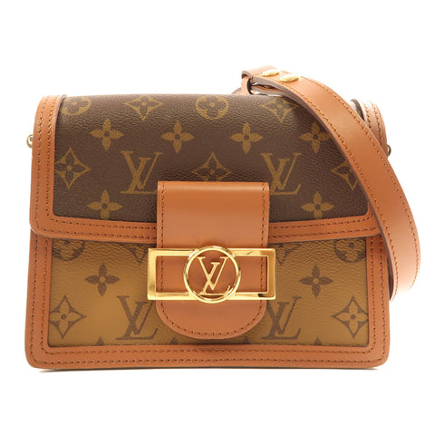 LOUIS VUITTON LV Mini Dauphine Shoulder Bag M45959 Monogrqam Reverse Brown