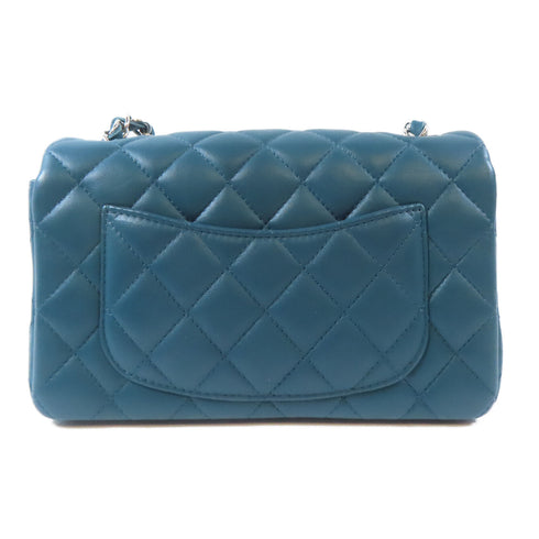 CHANEL CC SHW Classic Mini Flap Bag Chain Shoulder A69900Y Calfskin Green