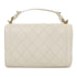 CHANEL Quilted CC GHW 2 Way Chain Shoulder Bag Calfskin Leather White