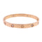 CARTIER 4 Diamond Love Bracelet Bangle Cartier#17 18K Rose Gold B6070017