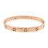 CARTIER 4 Diamond Love Bracelet Bangle Cartier#17 18K Rose Gold B6070017