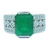 Fine Jewelry 3.14ct Emerald 0.32ct Diamond Ring US#6.25 18K PT900 ...