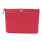 CHANEL CC GHW Pouch Calfskin Leather Pink