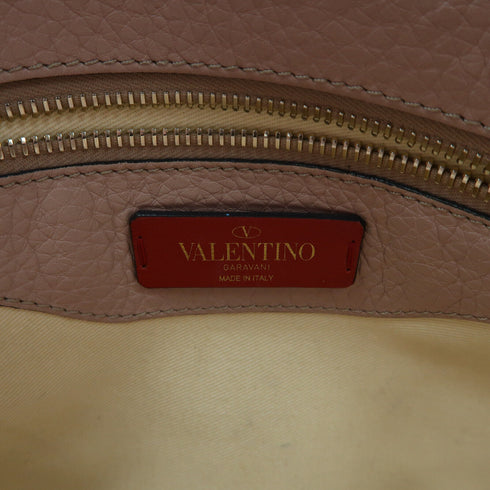 Valentino GHW Shoulder Bag Handbag Calfskin Leather Light Pink