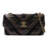 CHANEL CC GHW Chain Shoulder Bag Calfskin Leather/Suede Black/Brown