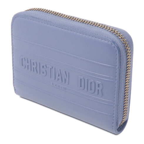 Christian Dior CD GHW Coin Case Purse Calfskin Leather