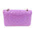 CHANEL Quilted CC GHW Classic Chain Shoulder Bag Patent Leather Purple