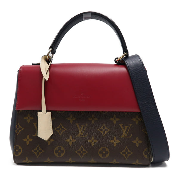 LOUIS VUITTON LV GHW Cluny BB 2 Way Bag Monogram Brown/Red