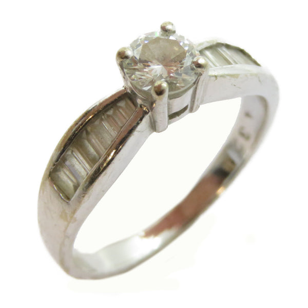 FINE JEWELRY 0.32ct Diamond Ring 18K White Gold US#5.25