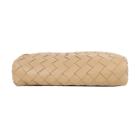 BOTTEGA VENETA BV Shoulder Bag Intrecciato Leather Beige