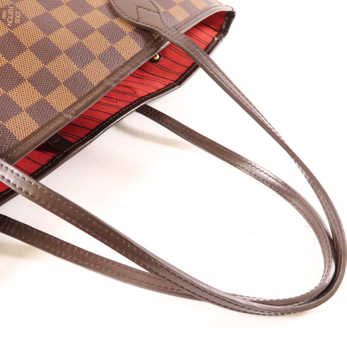 LOUIS VUITTON LV GHW Neverfull MM Shoulder Tote Bag N40599 Damier Ebene Brown