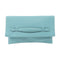 HERMES Pliplat Clutch Bag Evercolor Leather Bleu Atoll
