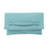 HERMES Pliplat Clutch Bag Evercolor Leather Bleu Atoll