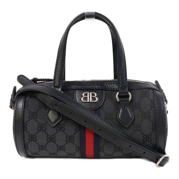 BALENCIAGA SHW Balenciaga x Gucci Hacker Project 2 Way Shoulder Bag Canvas Black