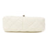 CHANEL Quilted CC GHW SHW Flap Bag 2022 Chain Shoulder Lambskin Leather White