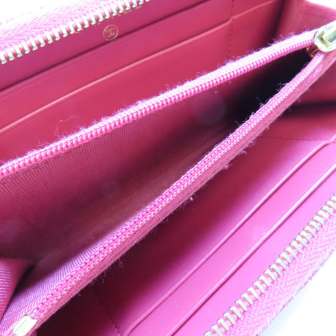 CHANEL CC GHW Zipper Wallet AP0226 Calfskin Leather Pink