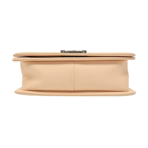 CHANEL Quilted CC SHW Boy 25 Chain Shoulder Bag A67086 Lambskin Leather Pink