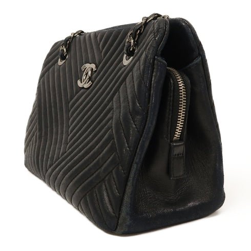 CHANEL CC SHW Chain Shoulder Bag Calfskin Leather v3