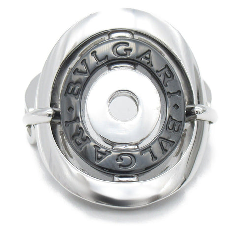 BVLGARI Astrale Ring 18K White Gold Ceramic US#5.75