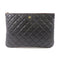 CHANEL CC GHW Clutch Bag A82545 Lambskin Leather Black