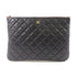 CHANEL CC GHW Clutch Bag A82545 Lambskin Leather Black